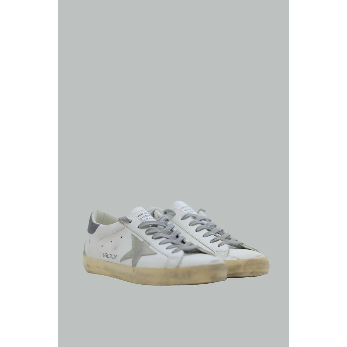 Super-Star Classic With Spur Homme - Blanc / Glace / Gris Foncé - GOLDEN GOOSE