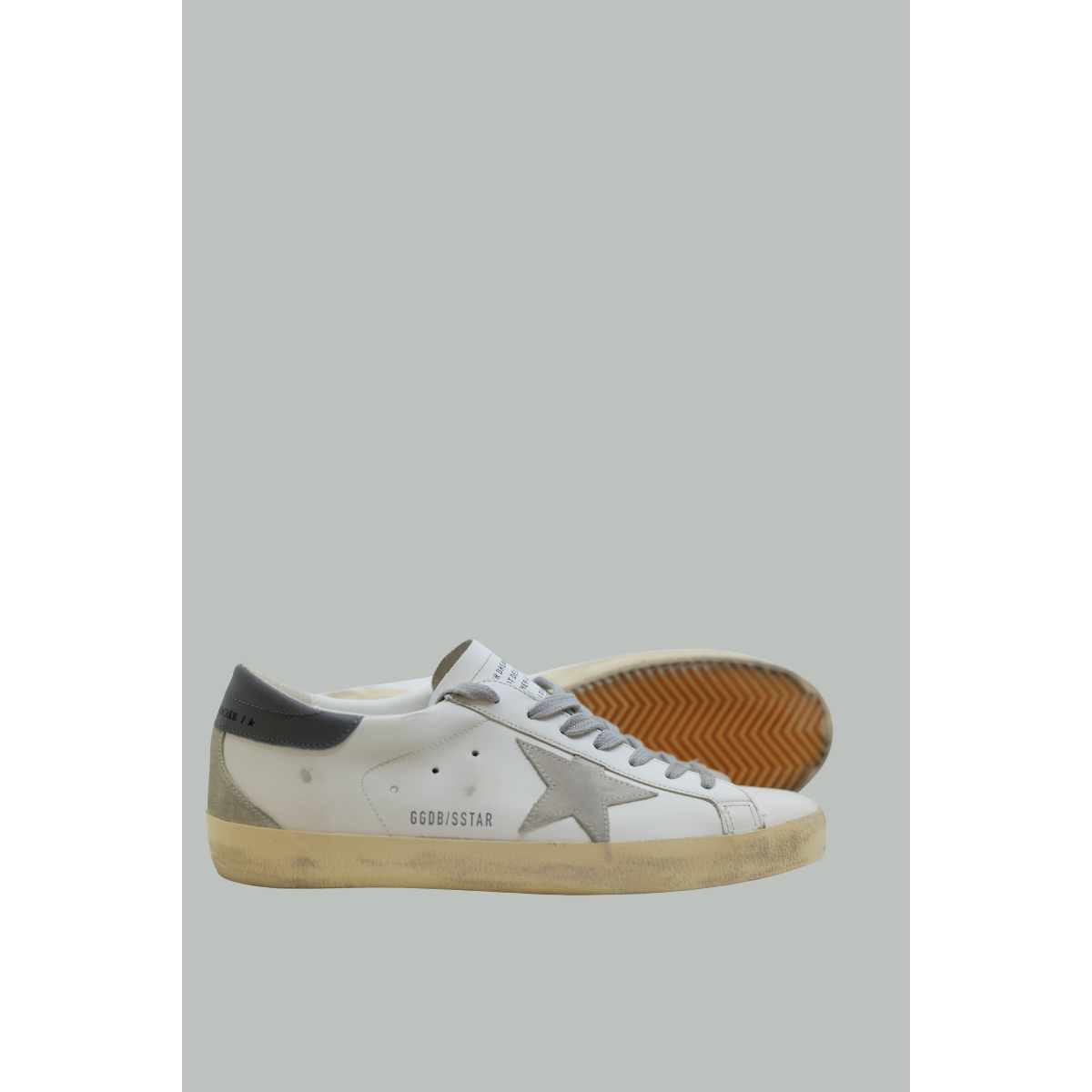 Super-Star Classic With Spur Homme - Blanc / Glace / Gris Foncé - GOLDEN GOOSE