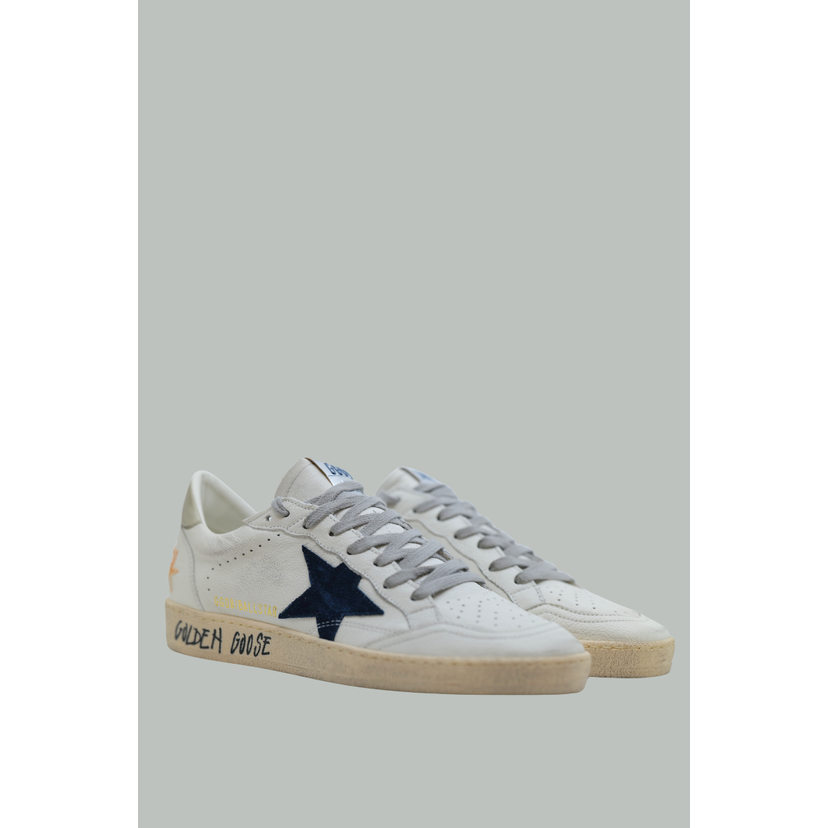 Ball Star Homme - Blanc / Bleu / Glace - GOLDEN GOOSE