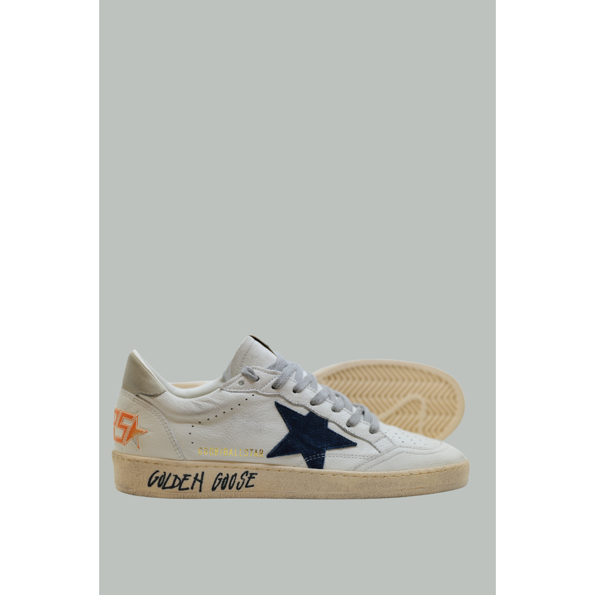 Ball Star Homme - Blanc / Bleu / Glace - GOLDEN GOOSE