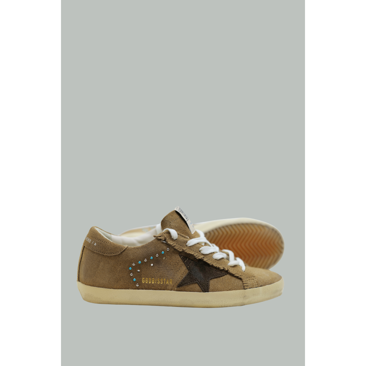 Super-Star Classic With List Femme - Tabac / Marron - GOLDEN GOOSE