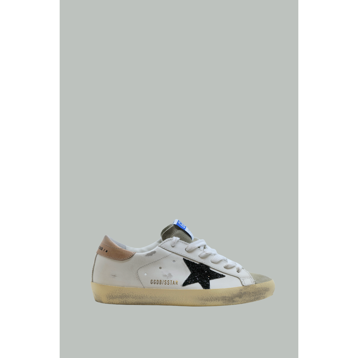 Super-Star Classic With List Femme - Blanc / Taupe / Noir - GOLDEN GOOSE