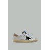 Super-Star Classic With List Femme - Blanc / Taupe / Noir - GOLDEN GOOSE