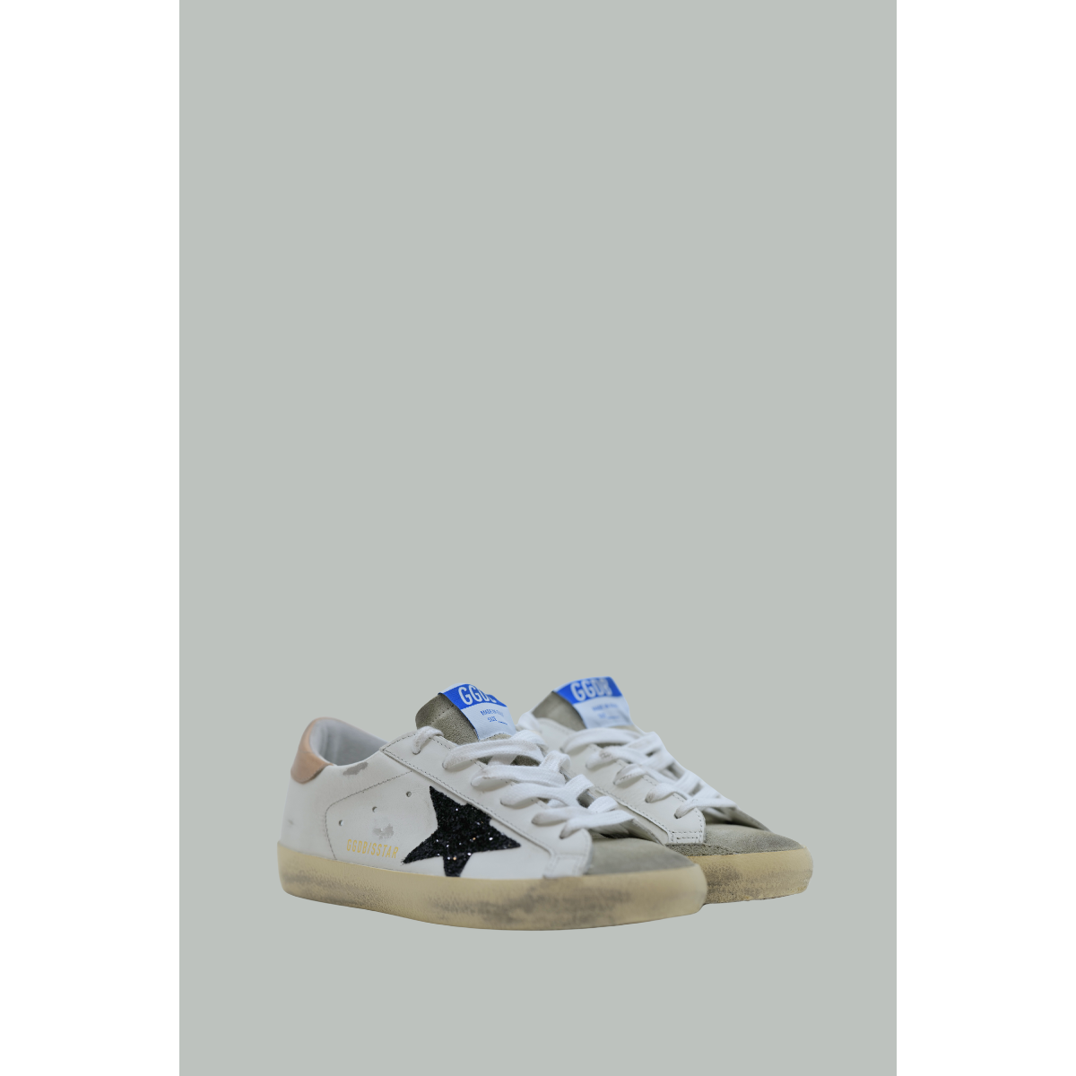 Super-Star Classic With List Femme - Blanc / Taupe / Noir - GOLDEN GOOSE