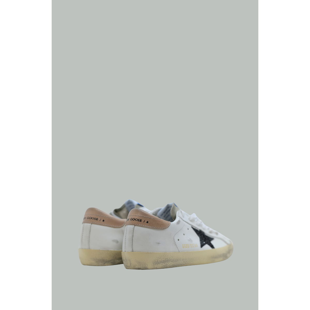 Super-Star Classic With List Femme - Blanc / Taupe / Noir - GOLDEN GOOSE