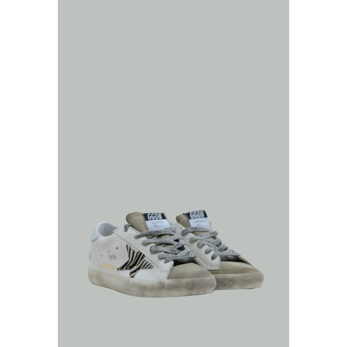 Super-Star Classic With List Femme - Blanc / Zèbre Blanc Noir - GOLDEN GOOSE