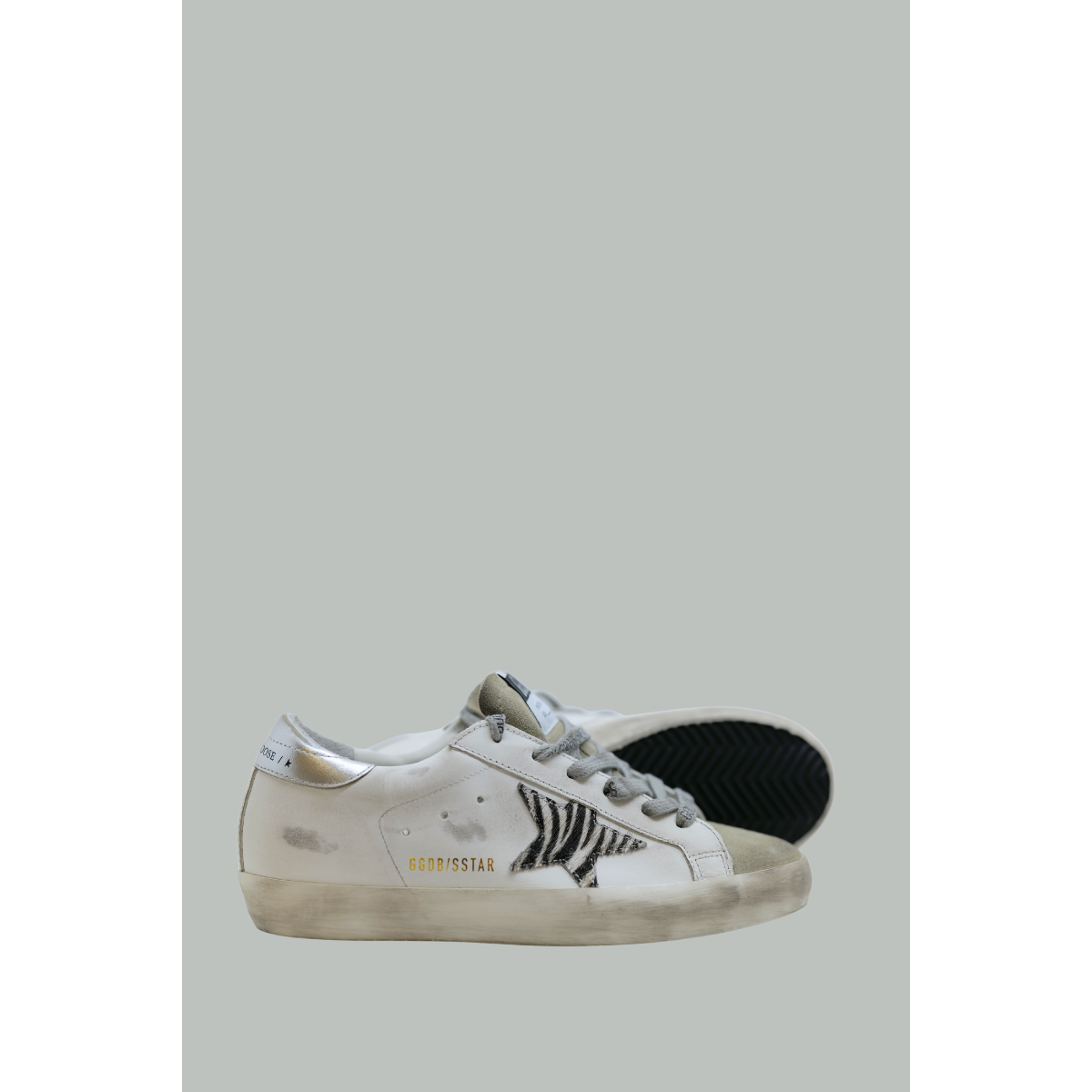 Super-Star Classic With List Femme - Blanc / Zèbre Blanc Noir - GOLDEN GOOSE