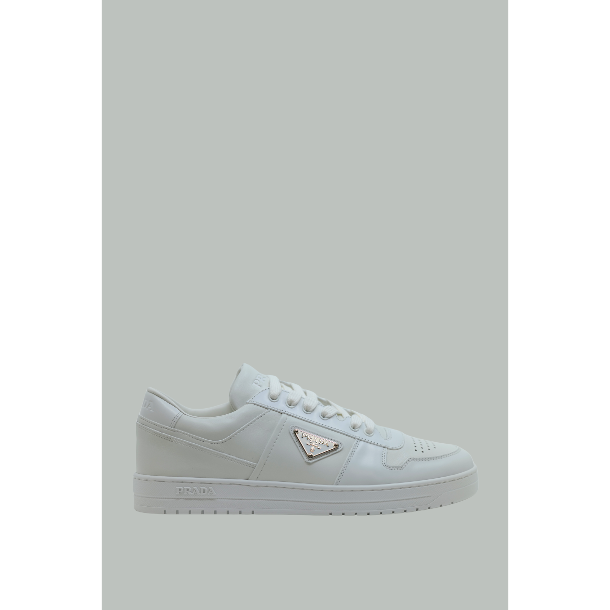 Downtown leather sneakers - White - PRADA