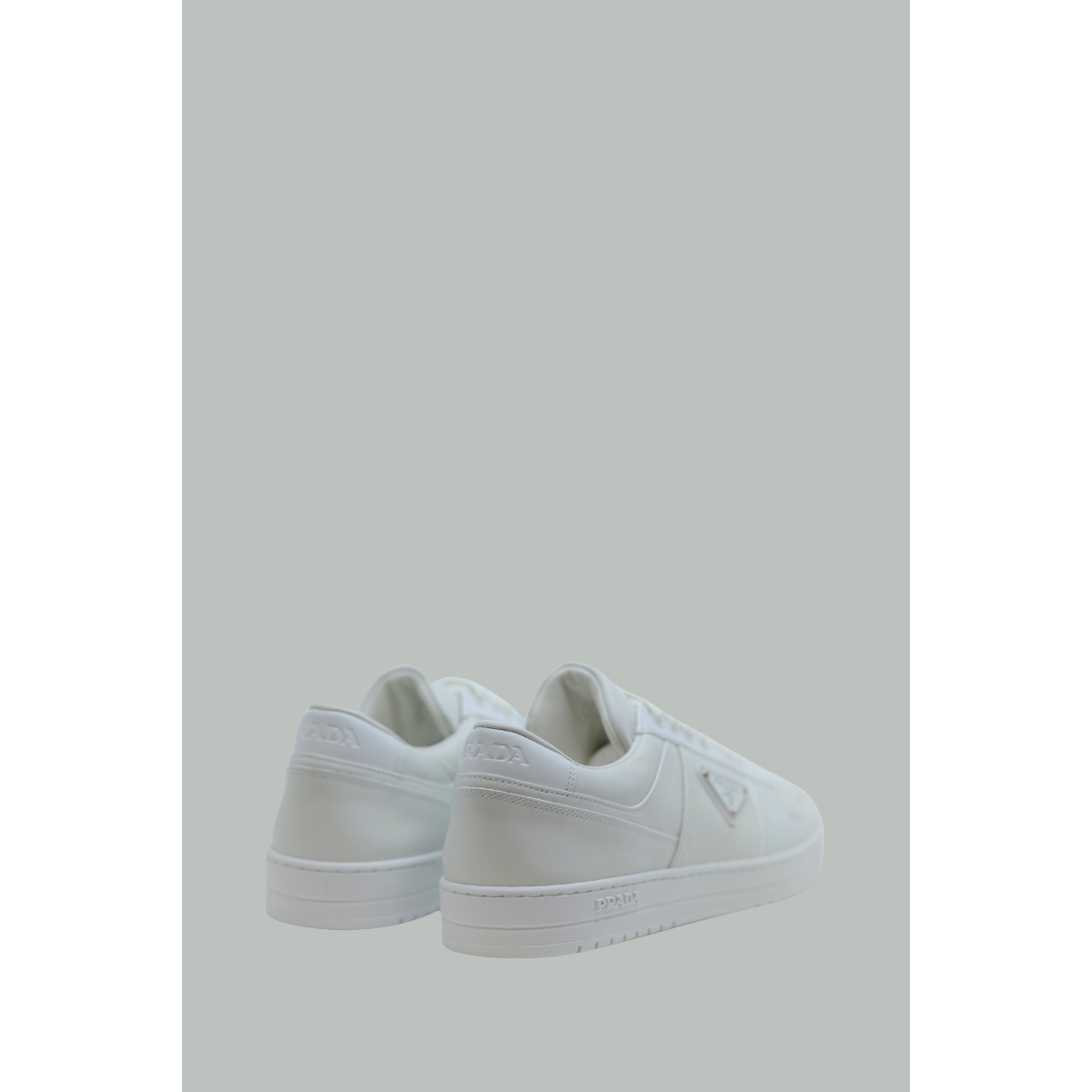 Downtown leather sneakers - White - PRADA