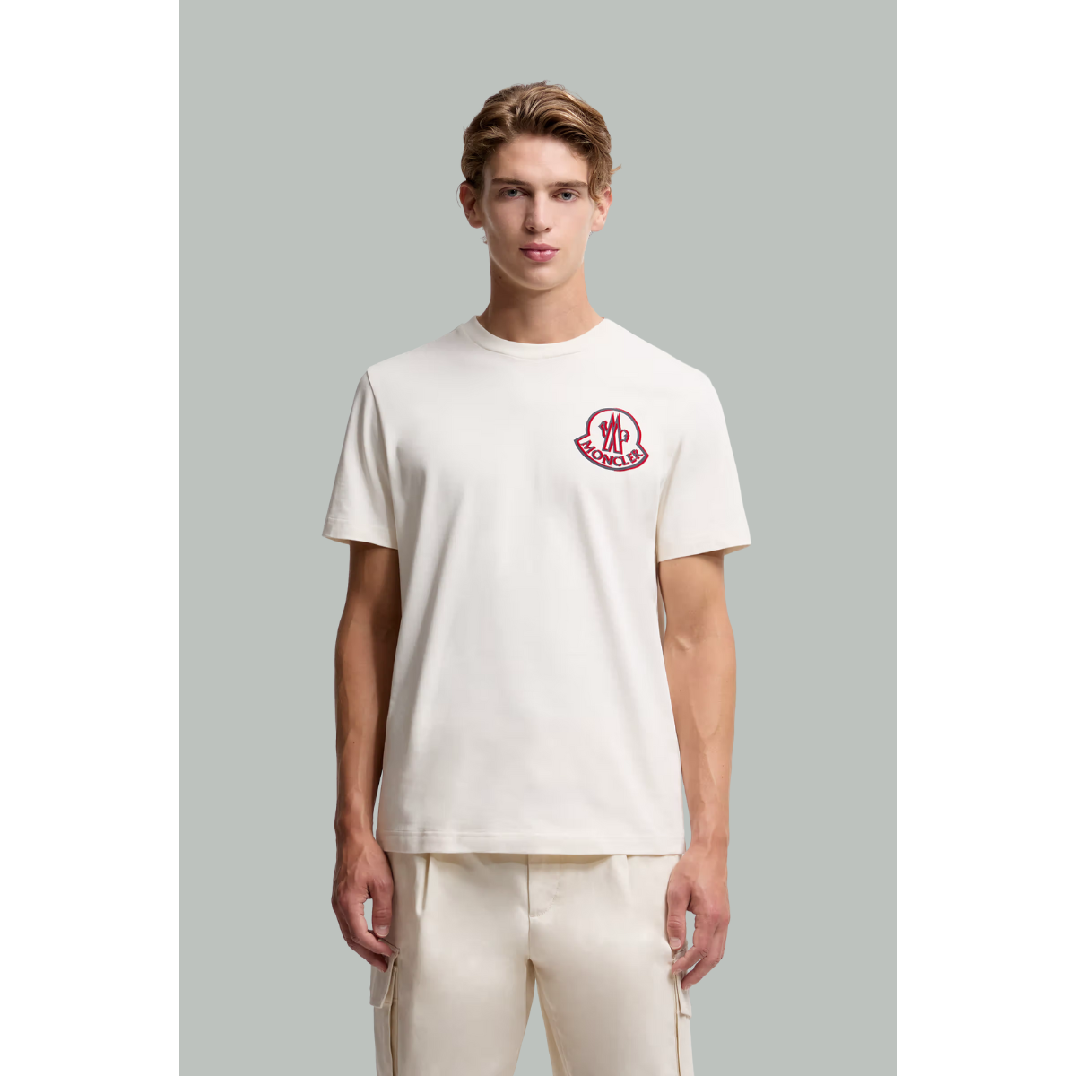 Logo Cotton T-Shirt - White - MONCLER