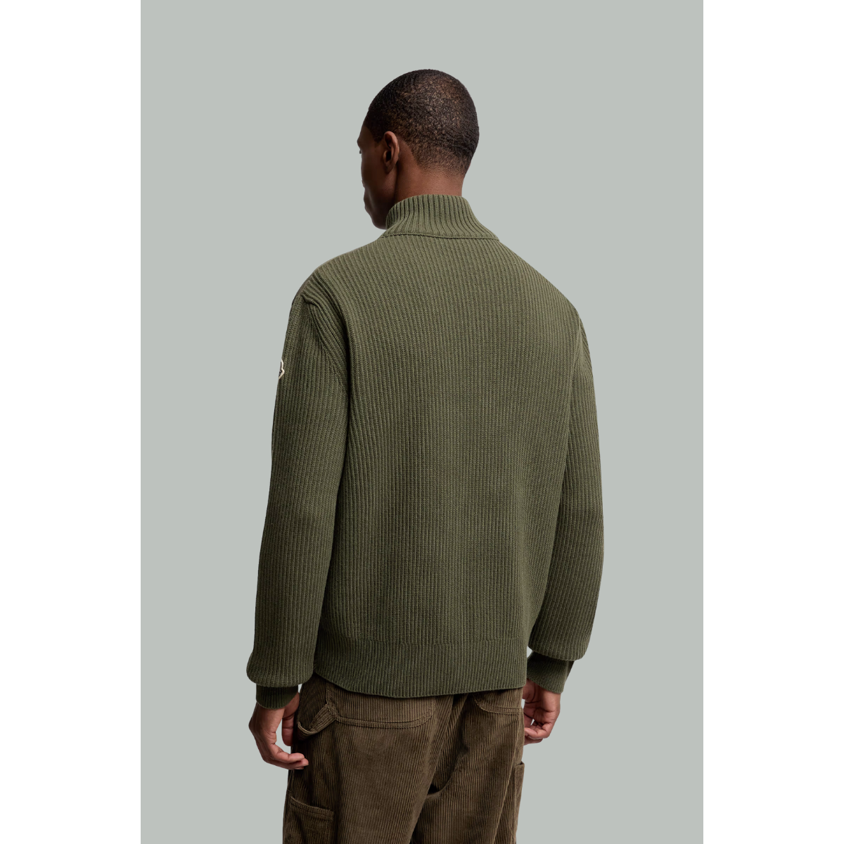 Cardigan Zippé Matelassé En Laine Et Cachemire - Kaki - MONCLER