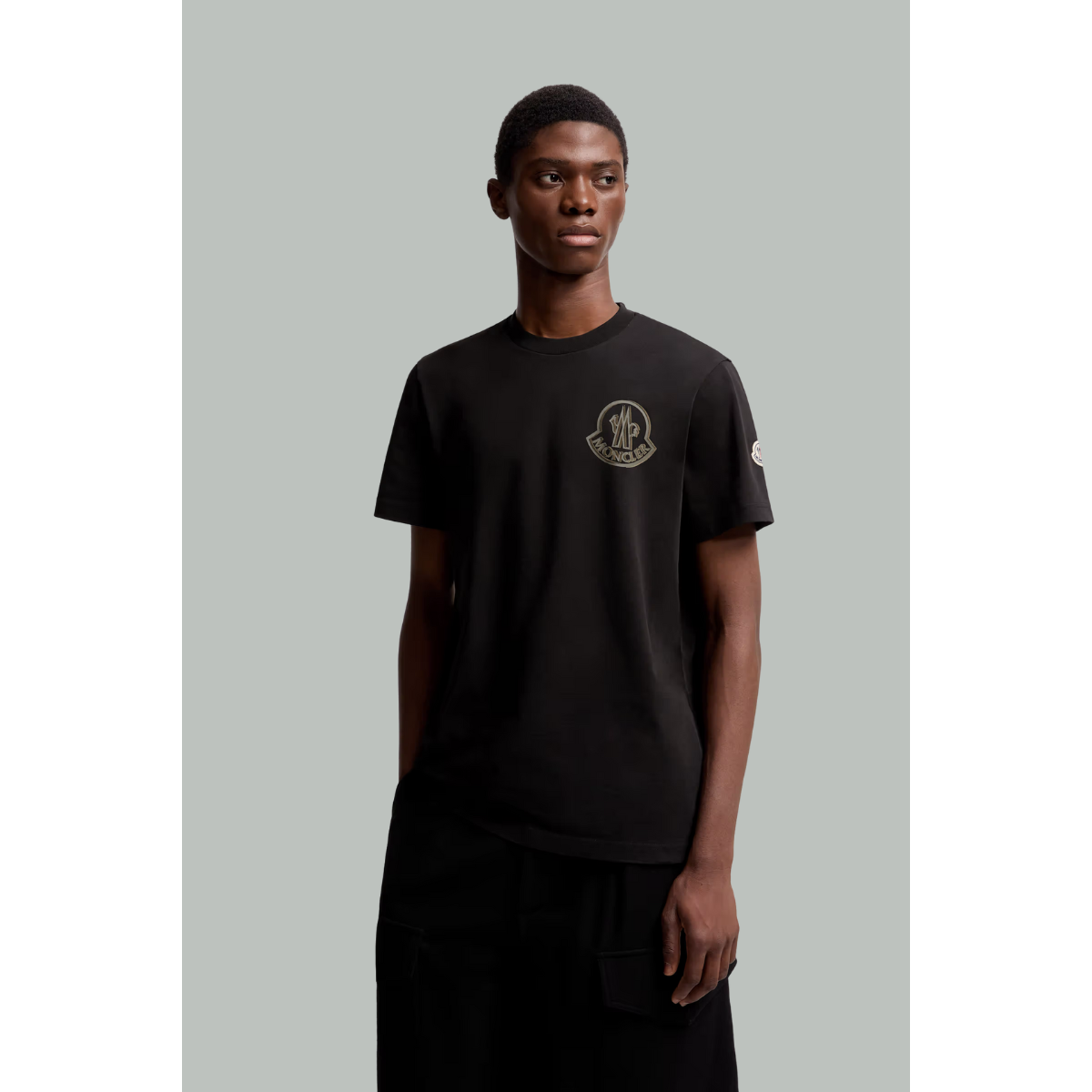 Logo Cotton T-Shirt - Black - MONCLER