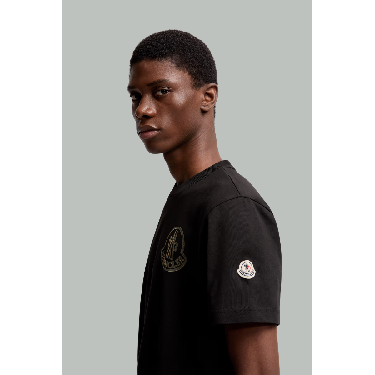 Logo Cotton T-Shirt - Black - MONCLER