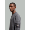 Mouliné Wool and Cashmere Sweater - Grey - MONCLER
