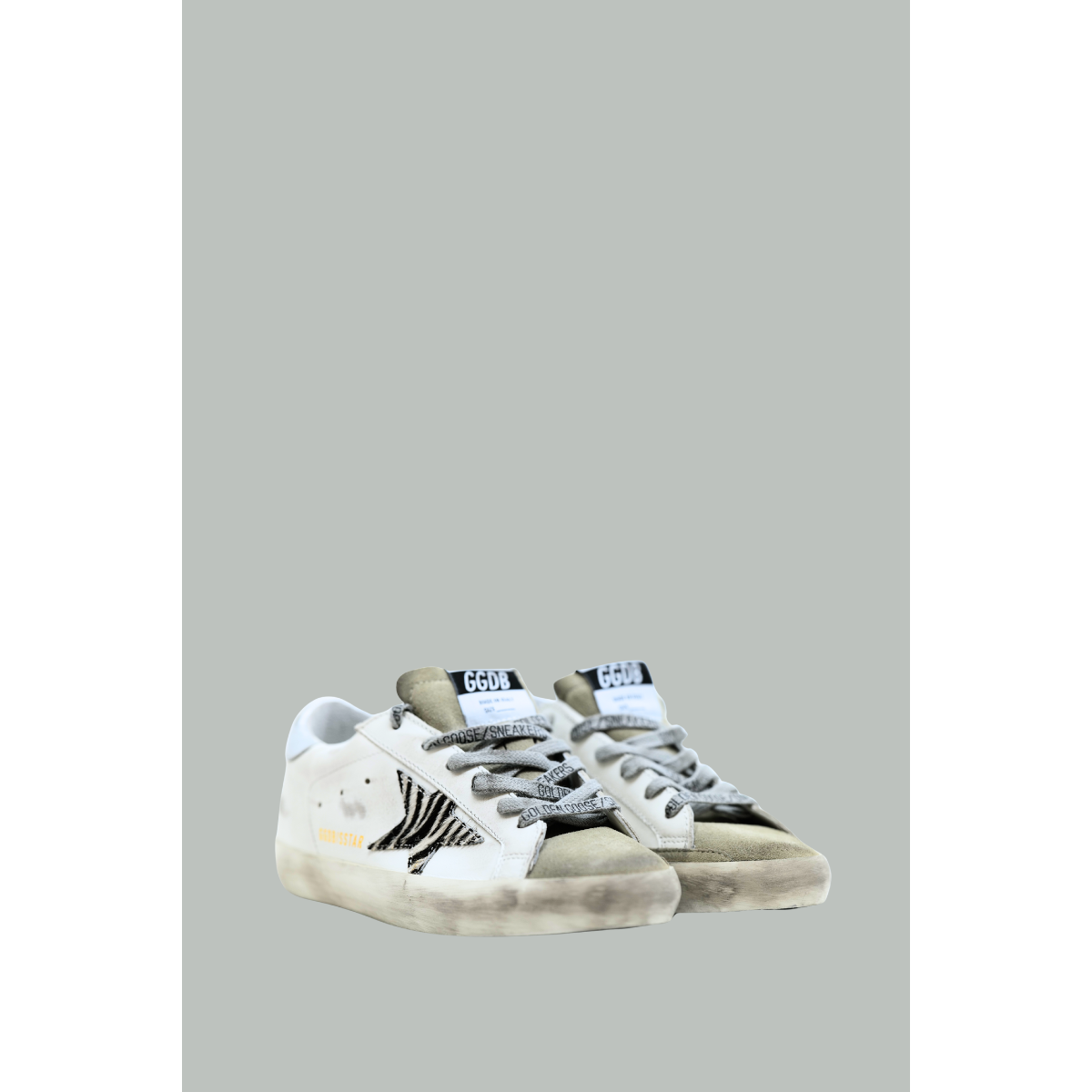 Super-Star Classic With List Femme - Blanc / Zèbre Blanc Noir - GOLDEN GOOSE