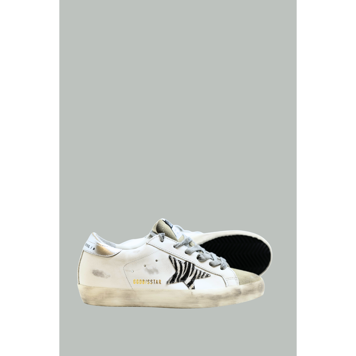 Super-Star Classic With List Femme - Blanc / Zèbre Blanc Noir - GOLDEN GOOSE