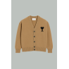 Cardigan Ami De Cœur En Laine - Marron - AMI PARIS