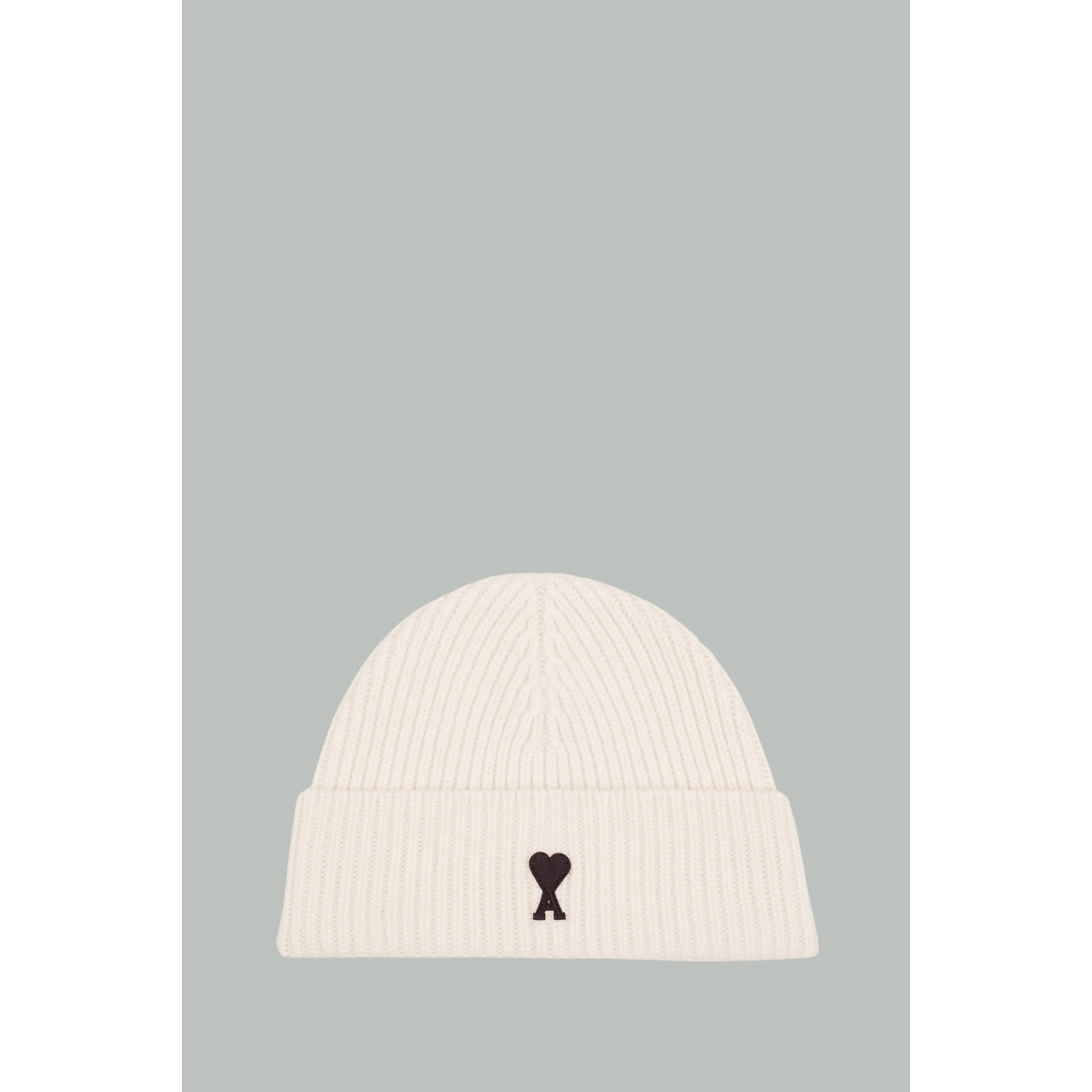 Bonnet Coeur - Blanc Noir - AMI PARIS