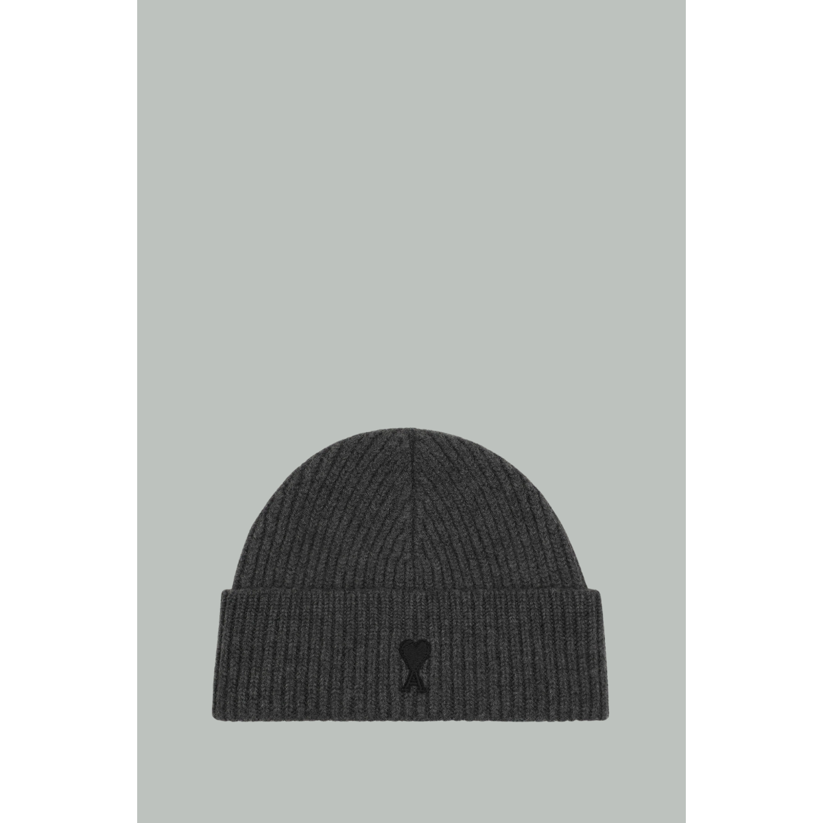 Bonnet Coeur - Gris Noir - AMI PARIS
