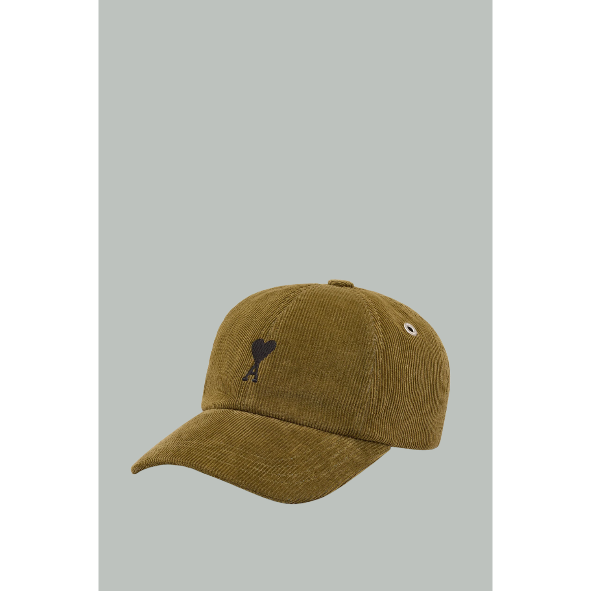 Casquette broderie en velours ami de coeur - Kaki - AMI PARIS