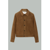 Veste Boutonnée Ami de Coeur en Cuir - Marron - AMI PARIS