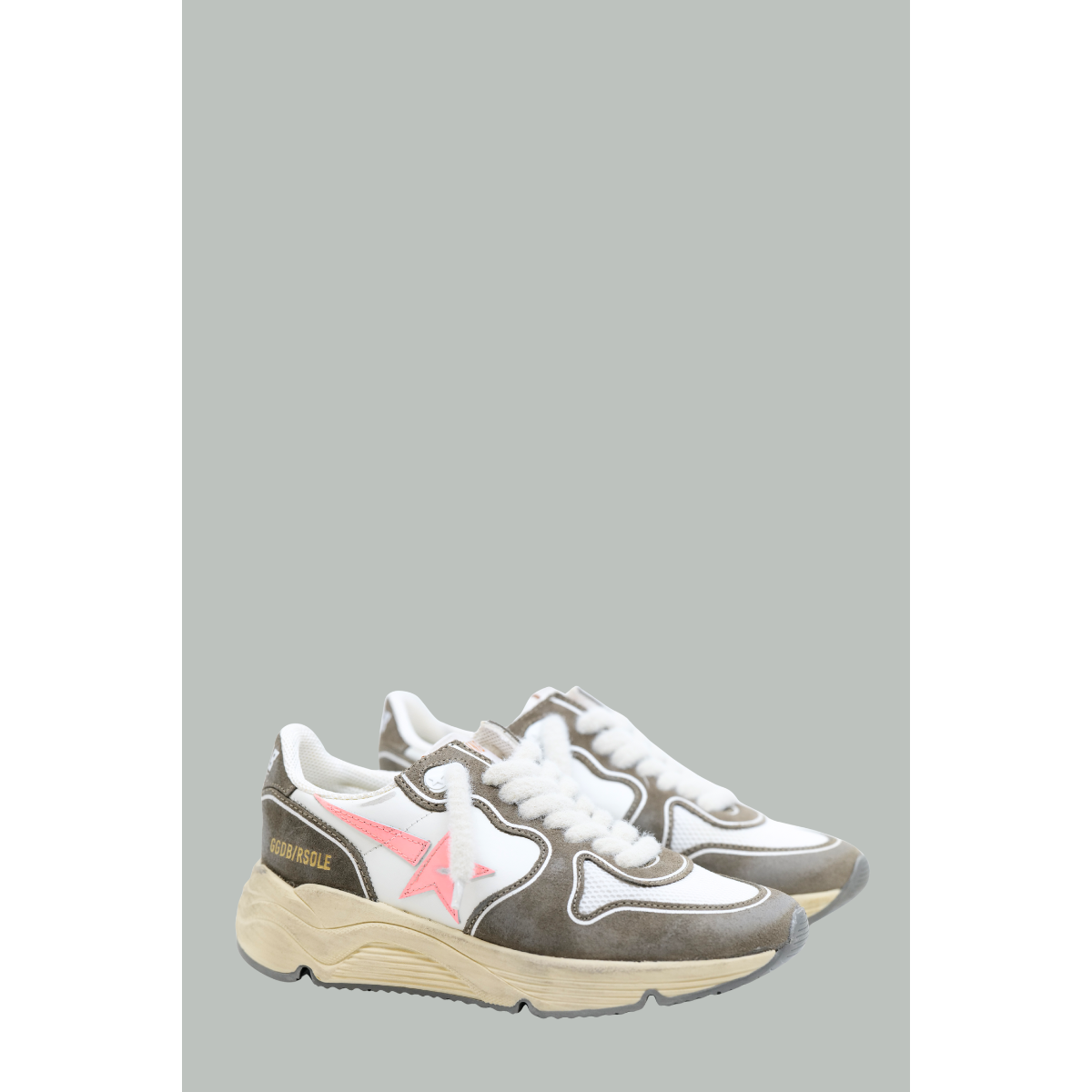 Baskets Running Sole Femme - Beige/Rose - GOLDEN GOOSE