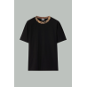 T-Shirt En Coton Avec Check - Noir - BURBERRY