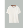 T-Shirt En Coton Avec Check - Blanc - BURBERRY