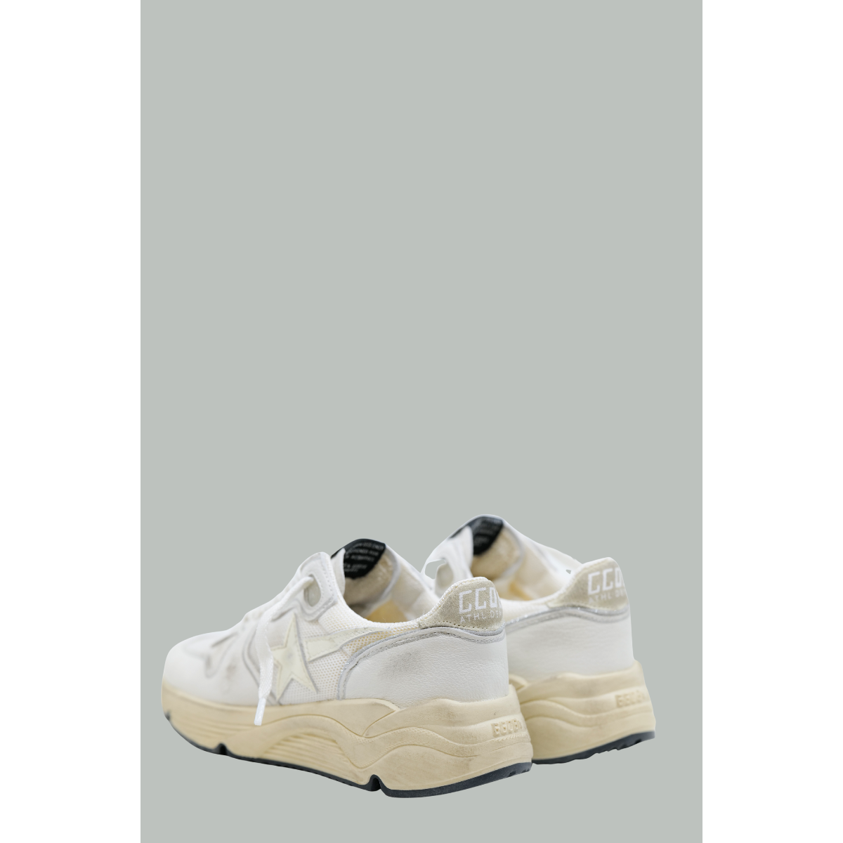 Running Sole Femme - Blanc Glitter - GOLDEN GOOSE