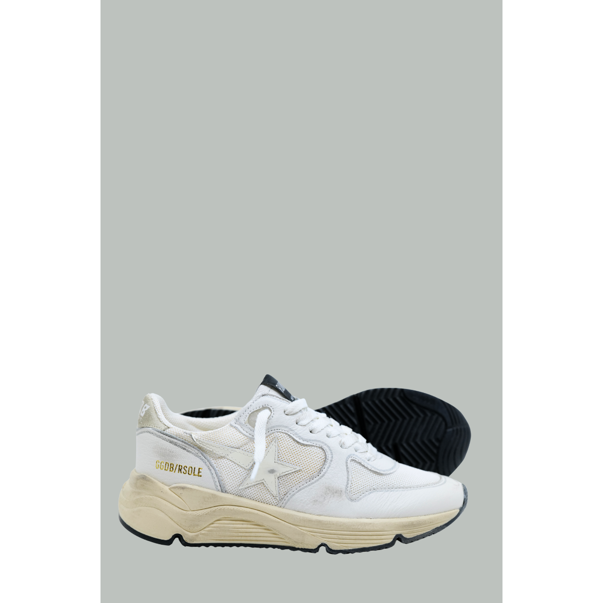 Running Sole Femme - Blanc Glitter - GOLDEN GOOSE