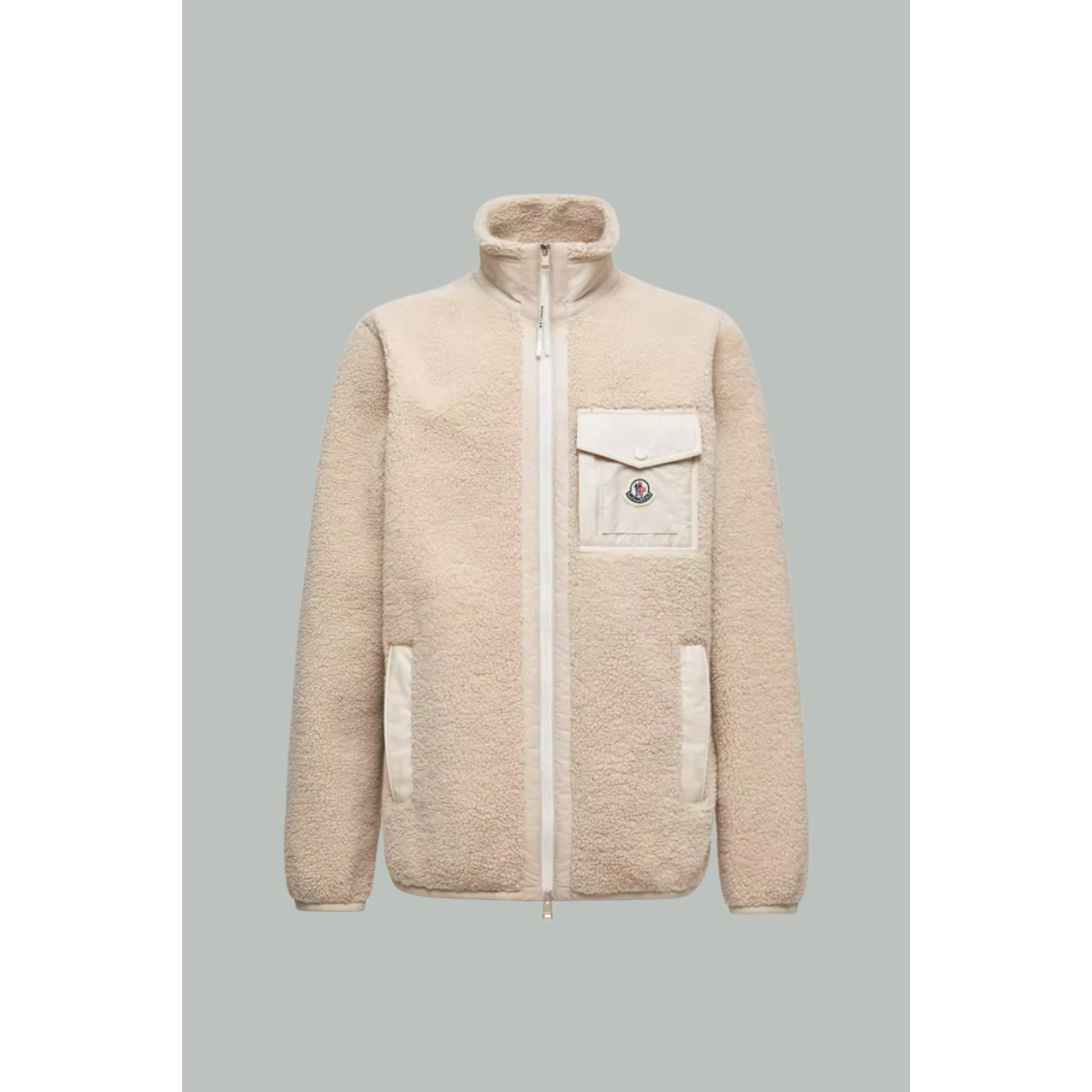 Sweat Zippé En Teddy  - Écru - MONCLER