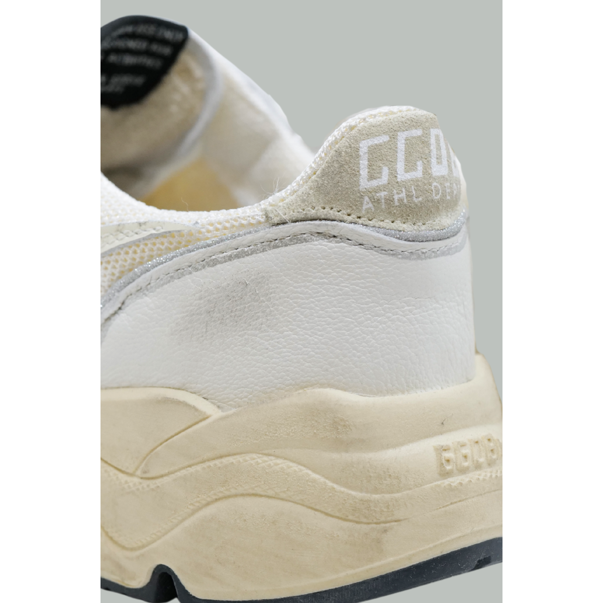 Running Sole Femme - Blanc Glitter - GOLDEN GOOSE