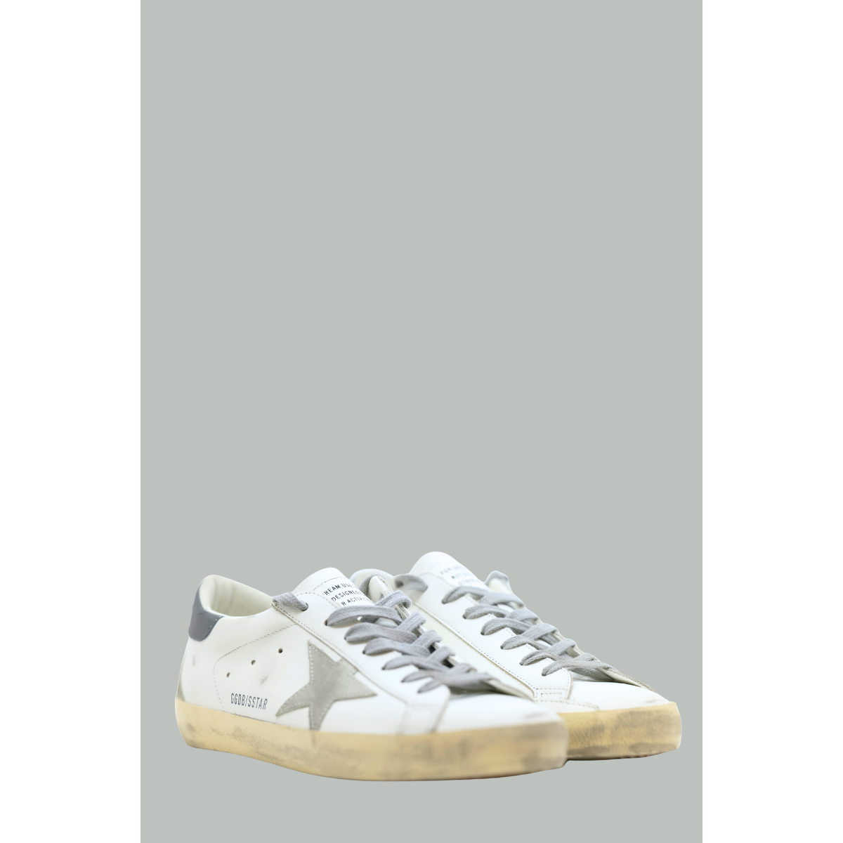 Super-Star Classic With Spur Homme - Blanc / Glace / Gris Foncé - GOLDEN GOOSE