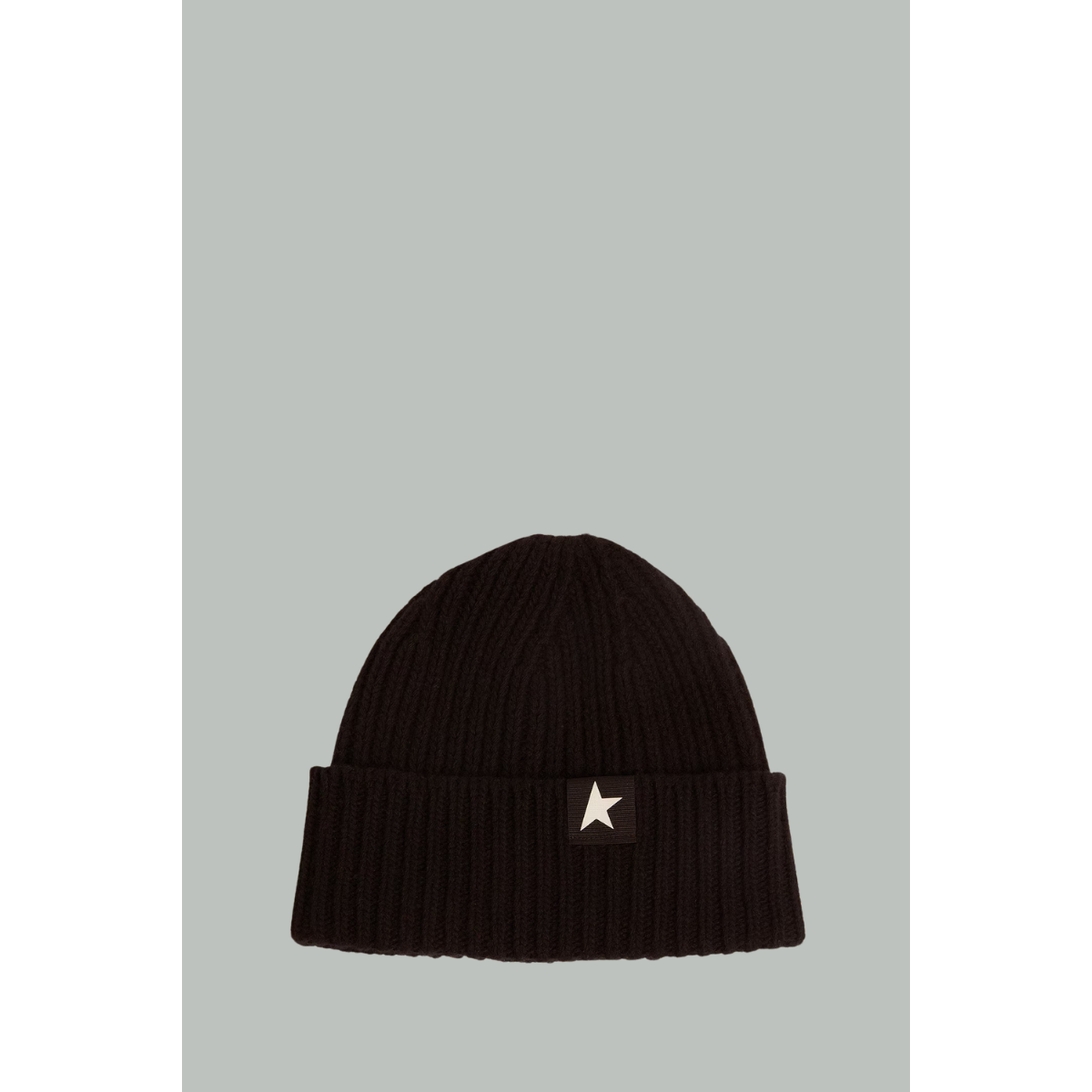 Bonnet noir en laine avec étoile blanche - Noir - GOLDEN GOOSE