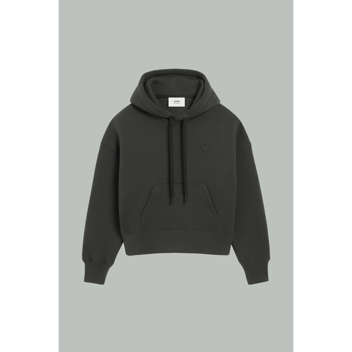 Hoodie Noir Ami de Coeur - Anthracite - AMI PARIS