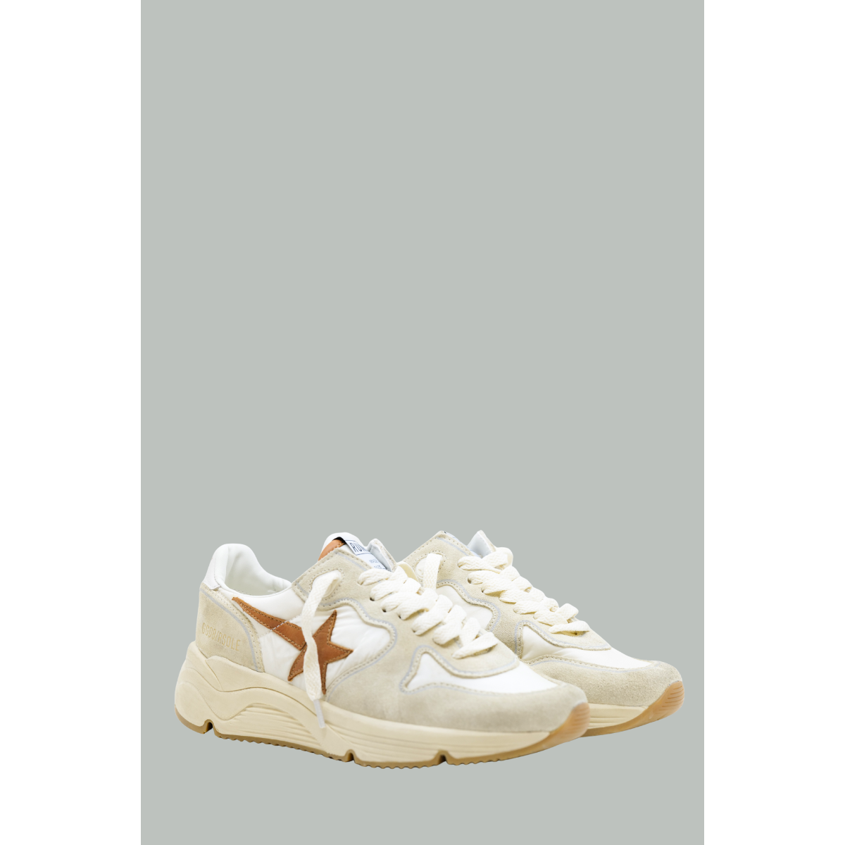 Baskets Running Sole Femme - Beige / Marron / Nubuck - GOLDEN GOOSE