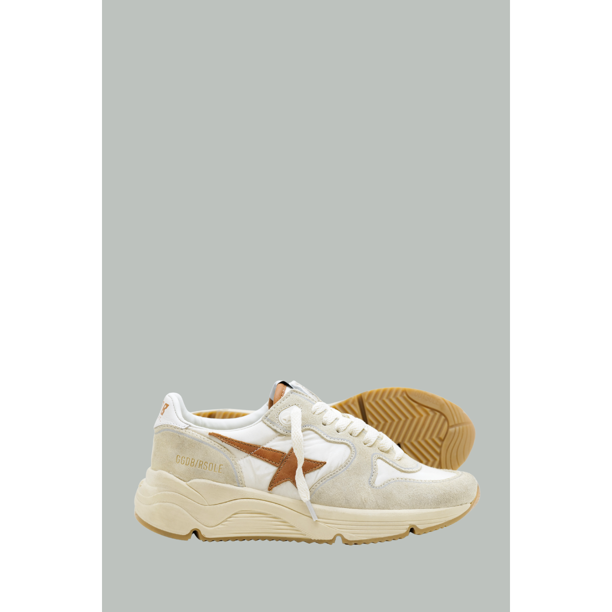 Baskets Running Sole Femme - Beige / Marron / Nubuck - GOLDEN GOOSE