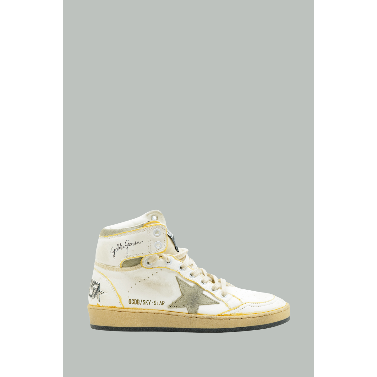 Baskets Sky Star Femme - Blanc / Taupe - GOLDEN GOOSE