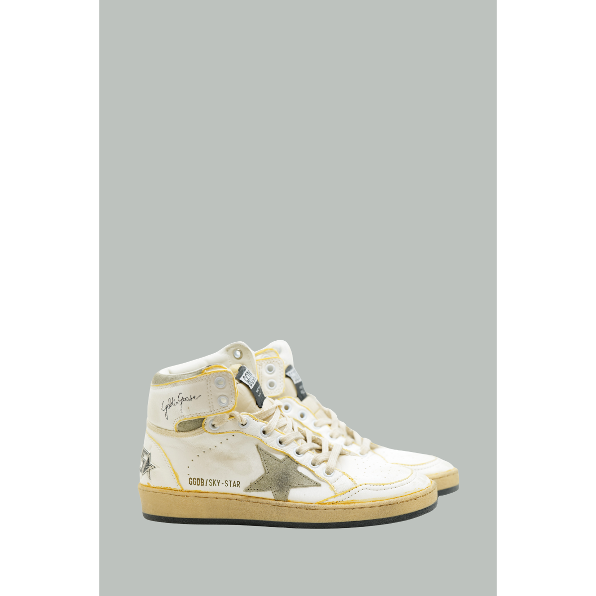 Baskets Sky Star Femme - Blanc / Taupe - GOLDEN GOOSE