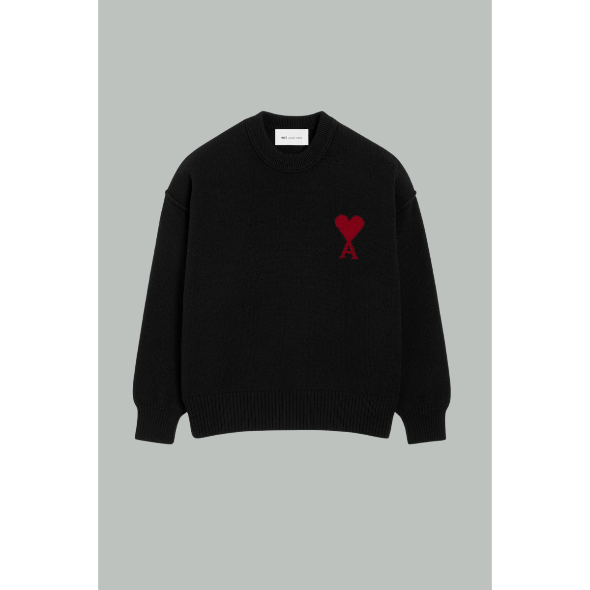 Red Heart Friend Sweater - Black- AMI PARIS