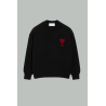Red Heart Friend Sweater - Black- AMI PARIS