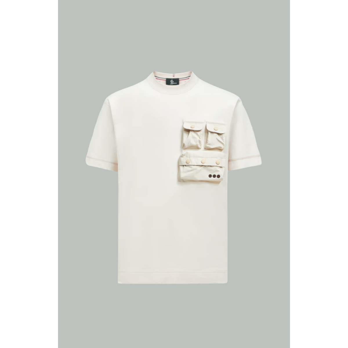 T- Shirt en coton avec poches - Beige - MONCLER