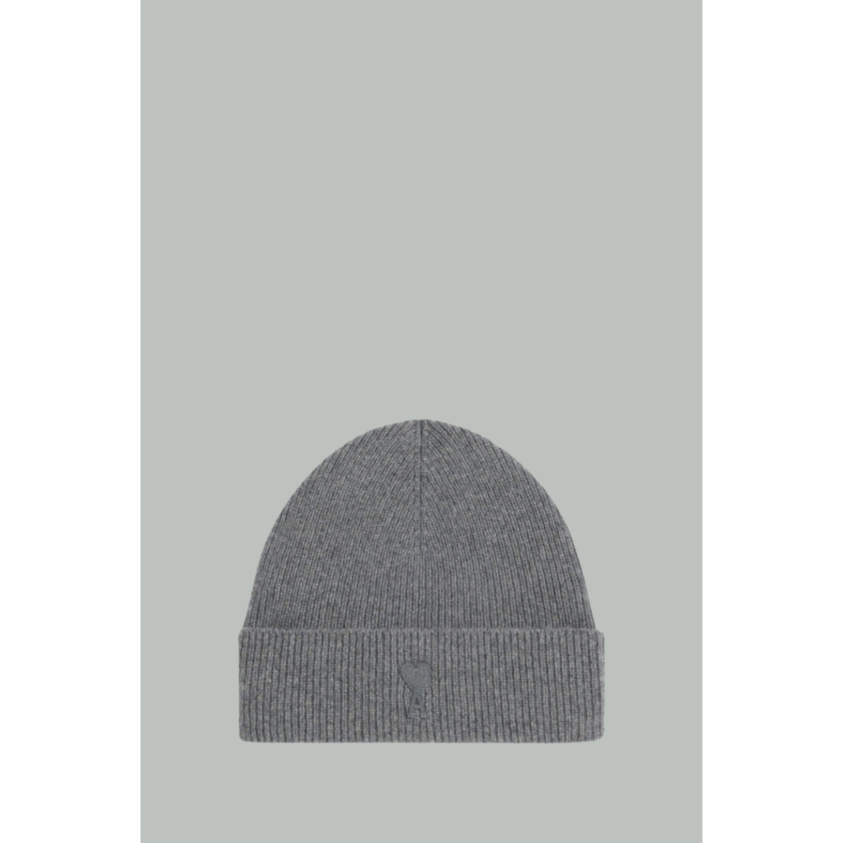 Cap AMI of heart cashmere - Grey - AMI PARIS