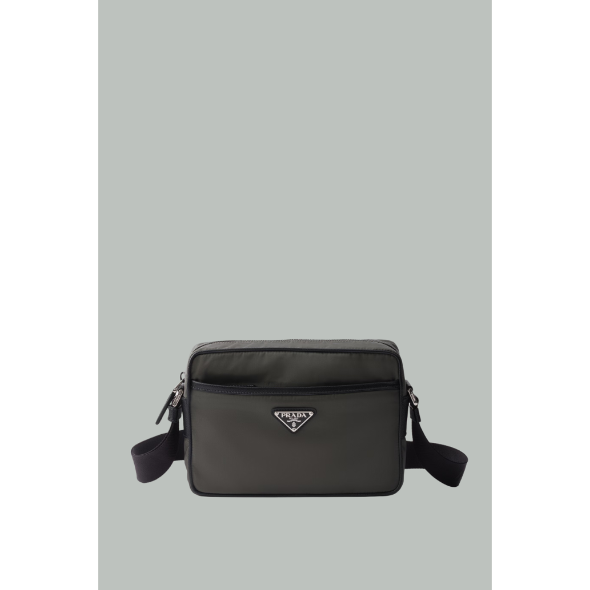 Sac épaule en nylon et cuir Saffiano - Noir - PRADA