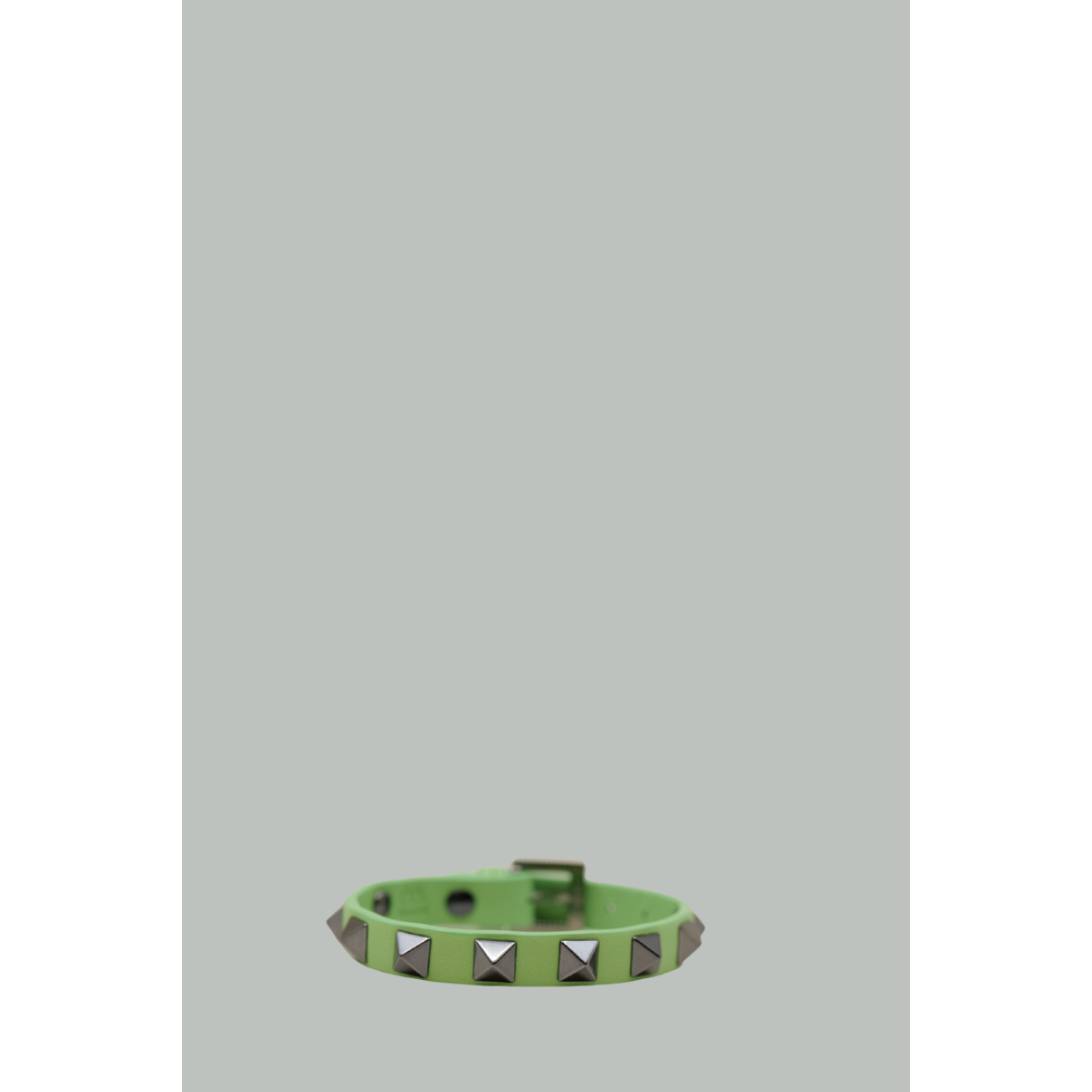 Leather Rockstud Bracelet - Mint Green/ Black - VALENTINO