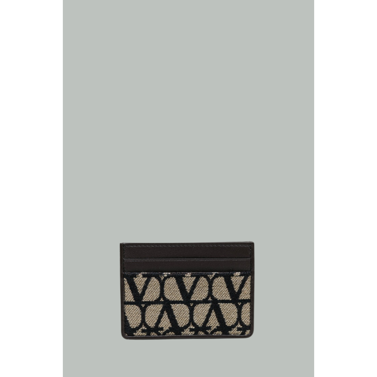 Porte-cartes Toile Iconographe - Marron / Beige - VALENTINO