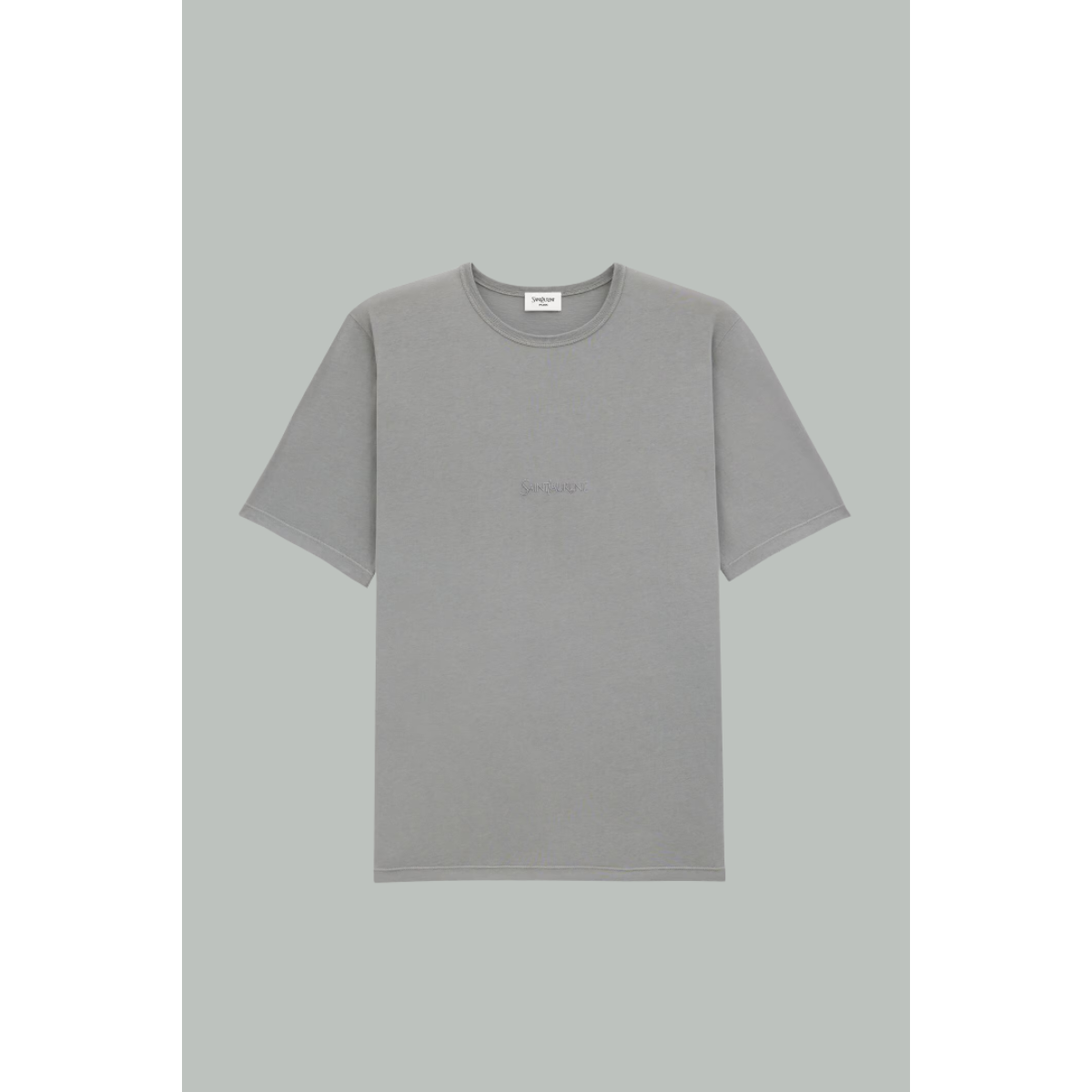 T-shirt Brodé - Gris - SAINT LAURENT