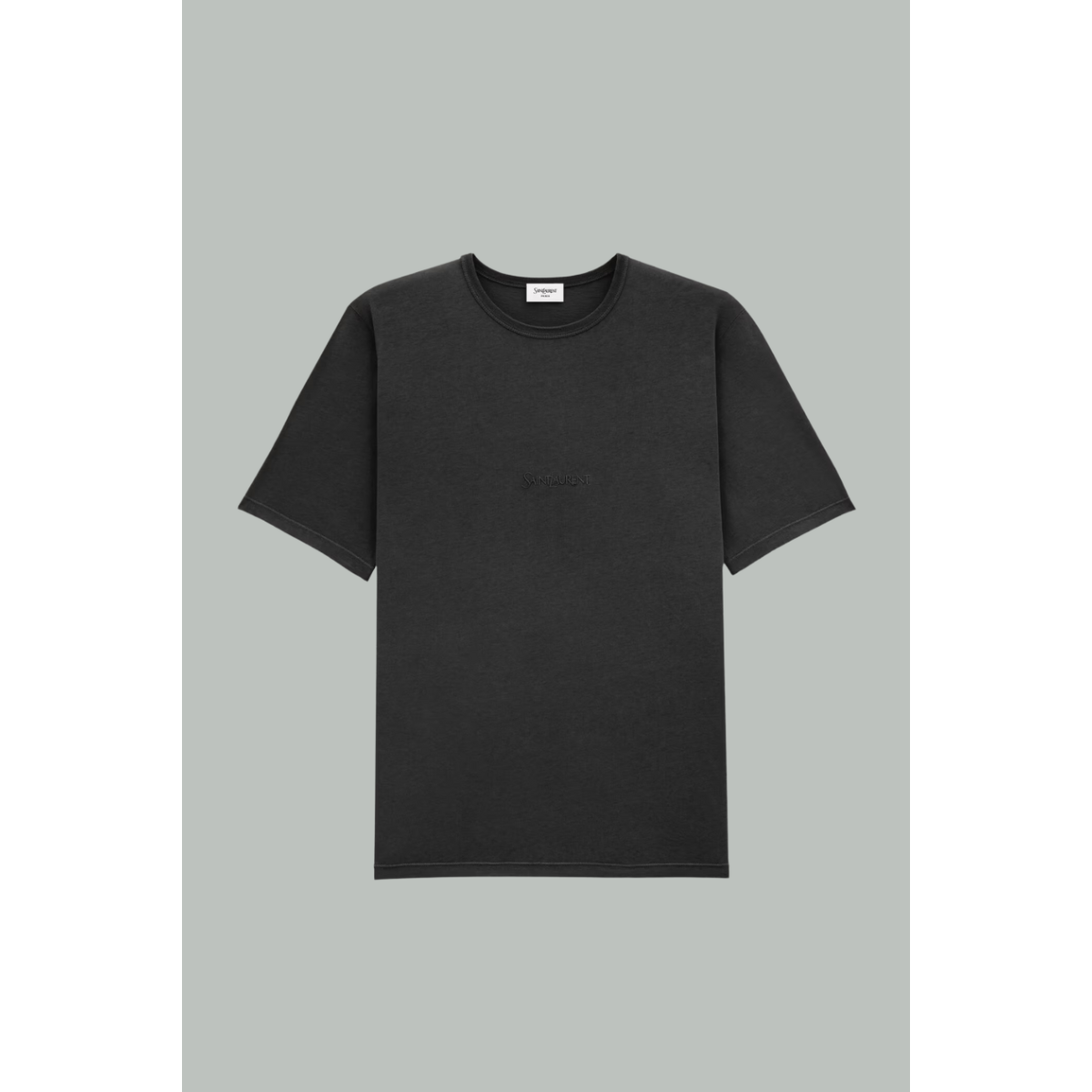 T-Shirt Brodé - Noir Blanchi - SAINT LAURENT