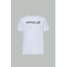 T-shirt en coton avec logo floqué - Blanc - MONCLER