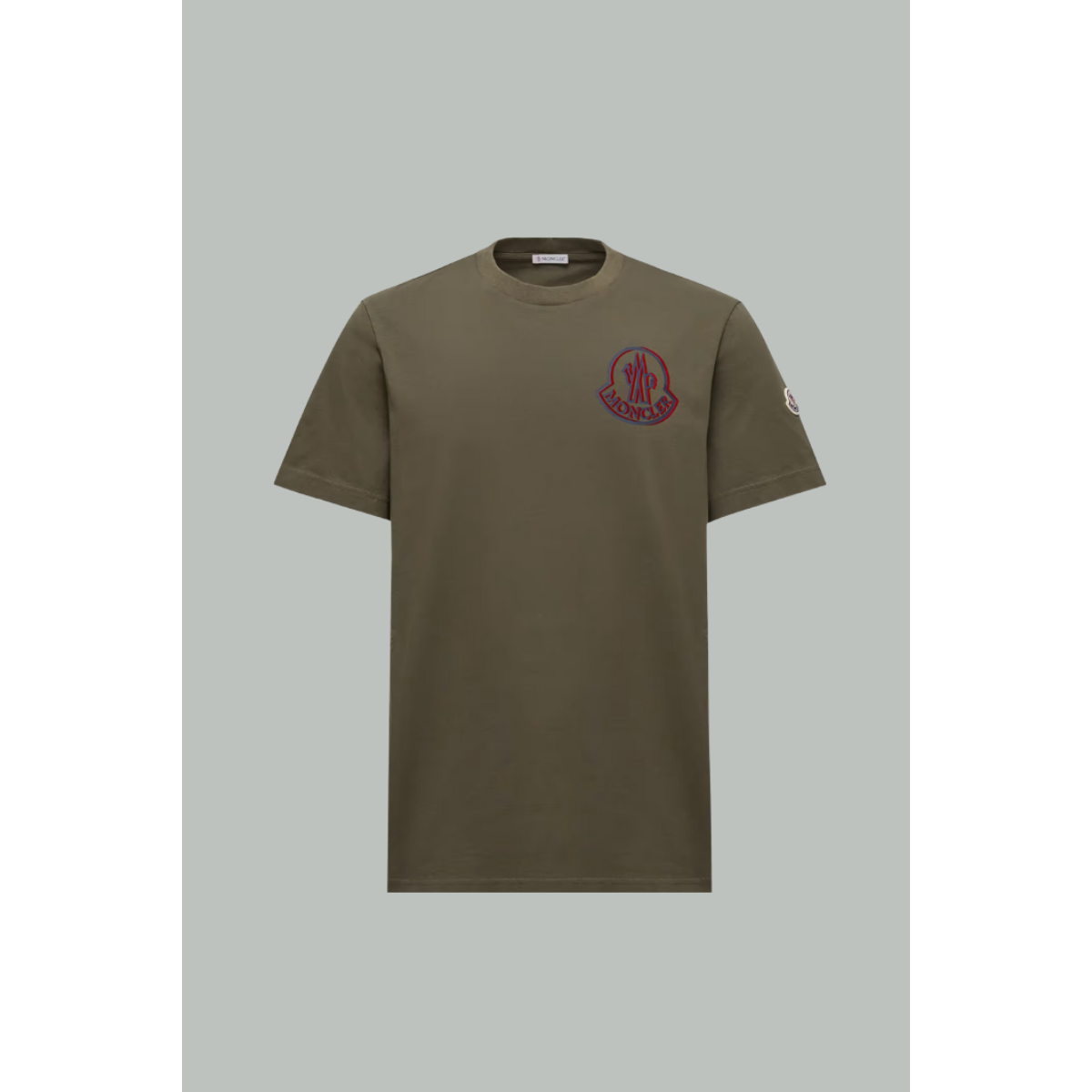 Cotton Logo T-Shirt - Khaki - MONCLER